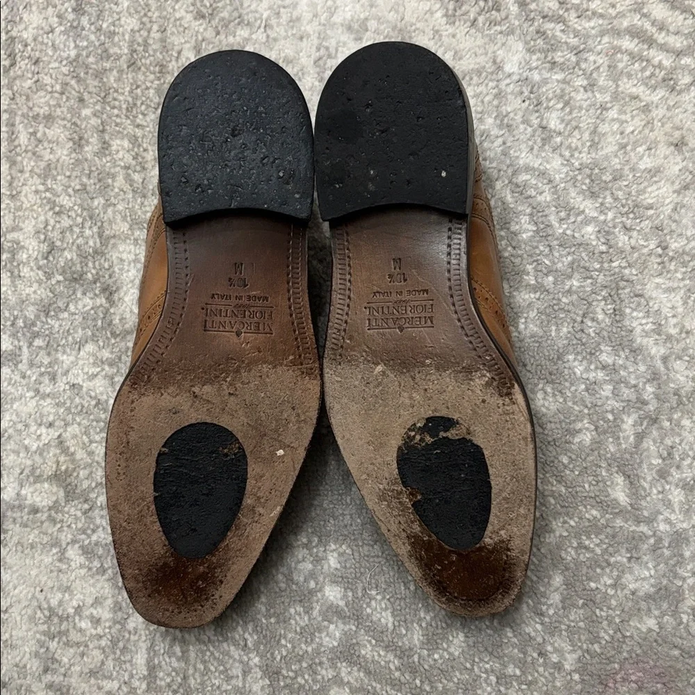 Florentini Tan Leather Oxford Shoes sz 10.5 EUC